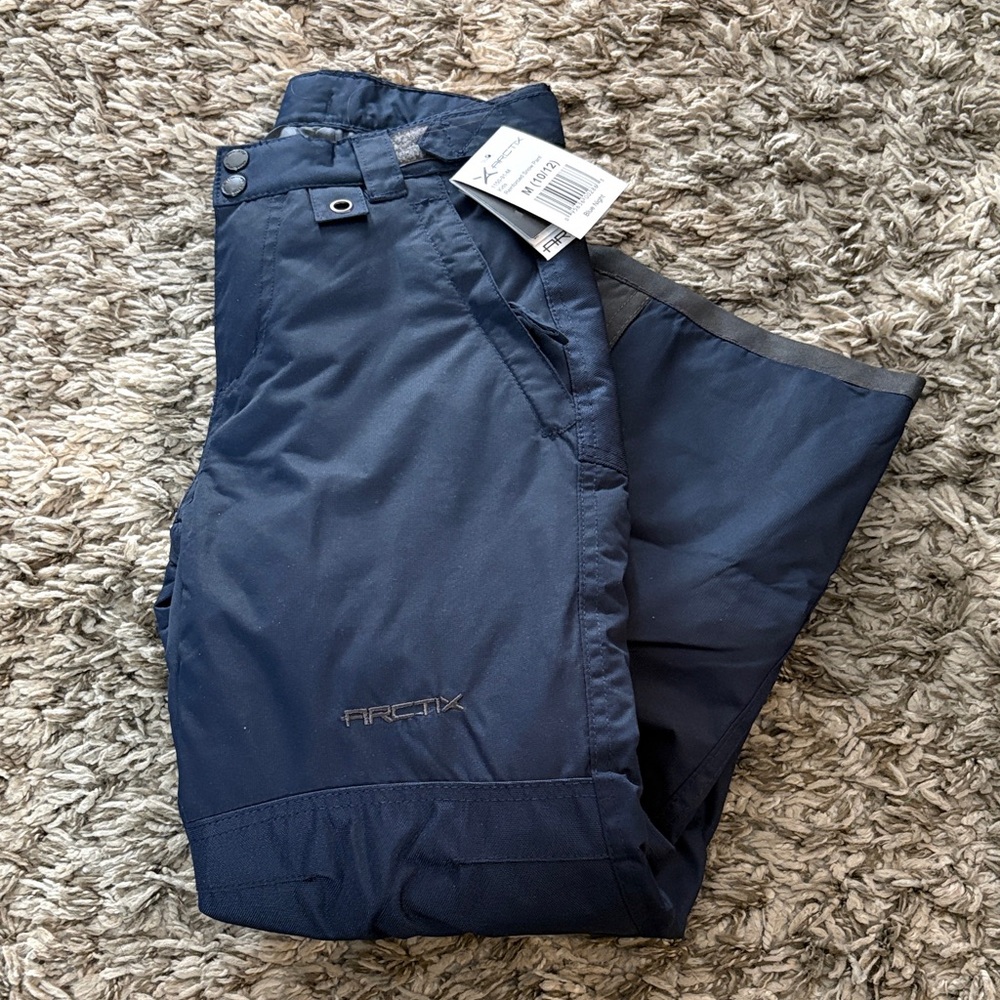 Arctix Youth Navy Snow Pants with Reinforced Knees and Seat